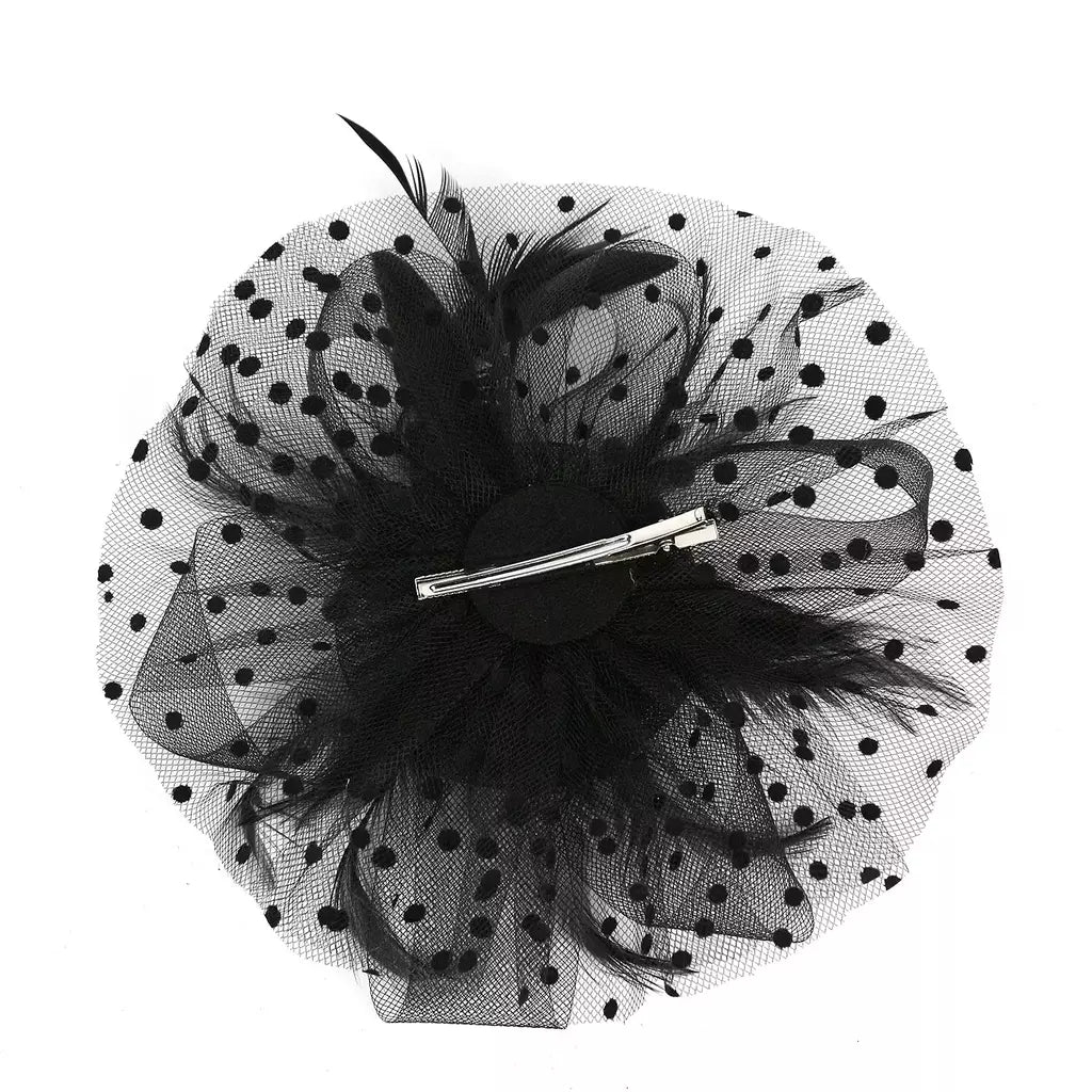 Vintage Pena Flor Fascinator Chapéu para Mulheres, Senhoras Acessórios para Cabelo, Casamento Festa Floral Malha Véu, Headband Hairpin