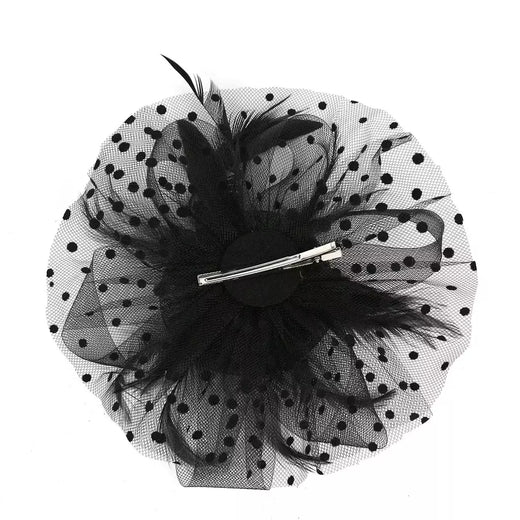Vintage Pena Flor Fascinator Chapéu para Mulheres, Senhoras Acessórios para Cabelo, Casamento Festa Floral Malha Véu, Headband Hairpin