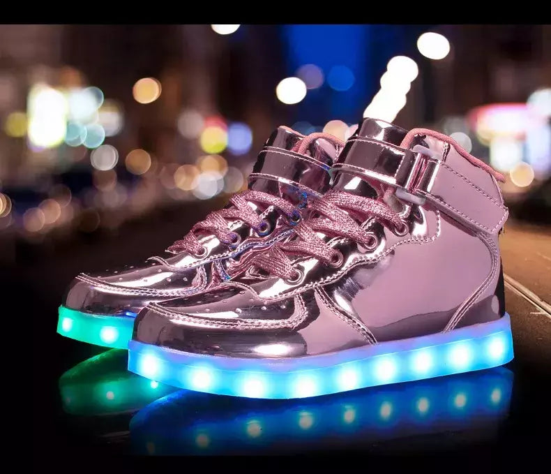 Tamanho 25-46 led sapatos com luzes brilhantes led chinelos para crianças & adulto feminino tenis para crianças meninos meninas sapatilhas luminosas