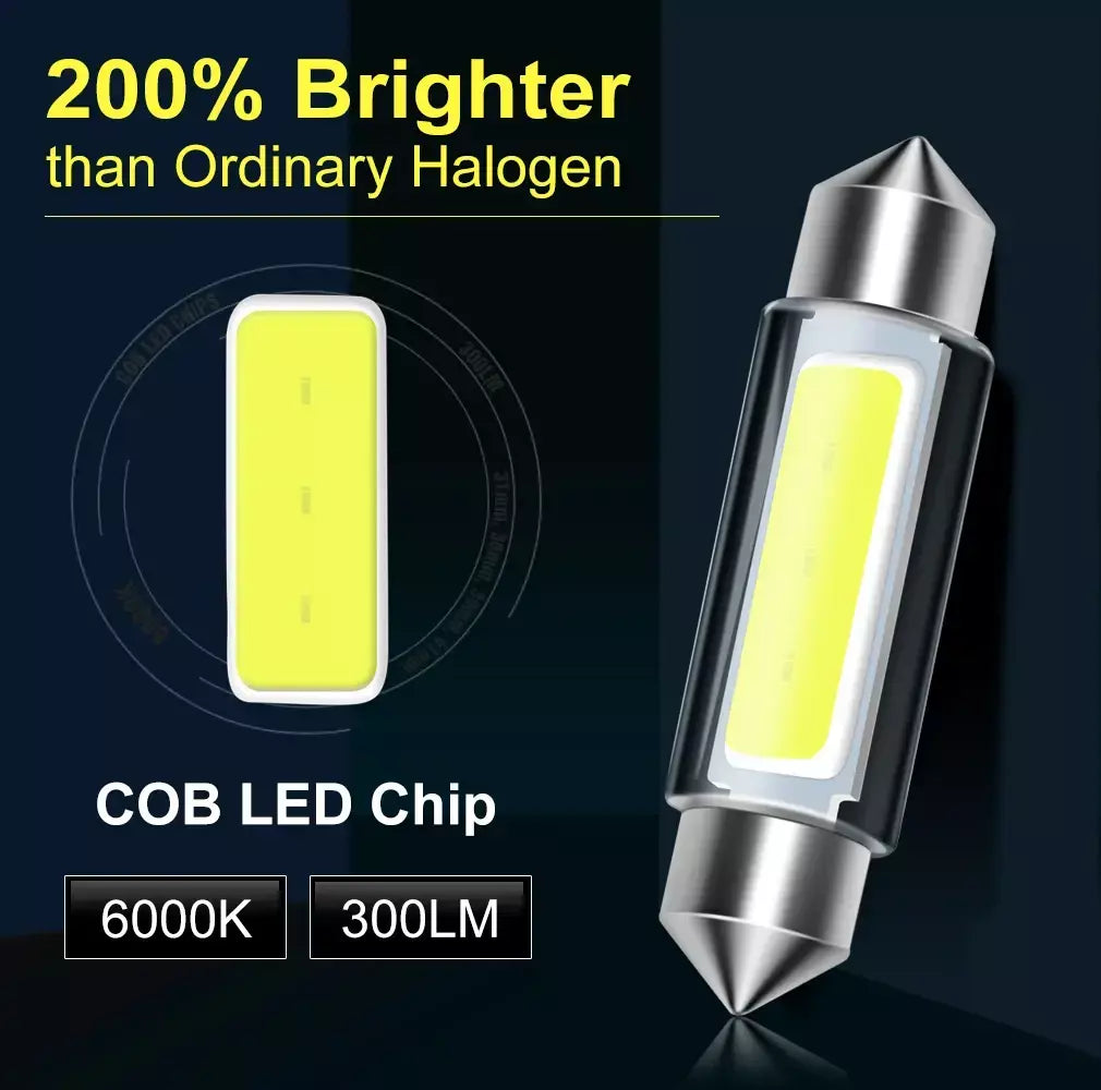 10 pçs c5w c10w lâmpada led canbus 31mm 36mm 39mm 41mm festão led interior do carro luz cúpula leitura lâmpada da placa de licença 12v auto branco