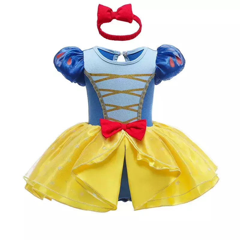 Baby Romper TUTU Vestido Com Headband Infantil Baby Princess Girl Roupas Tamanho 3-18M Cute Design Baby Dress Party Trajes