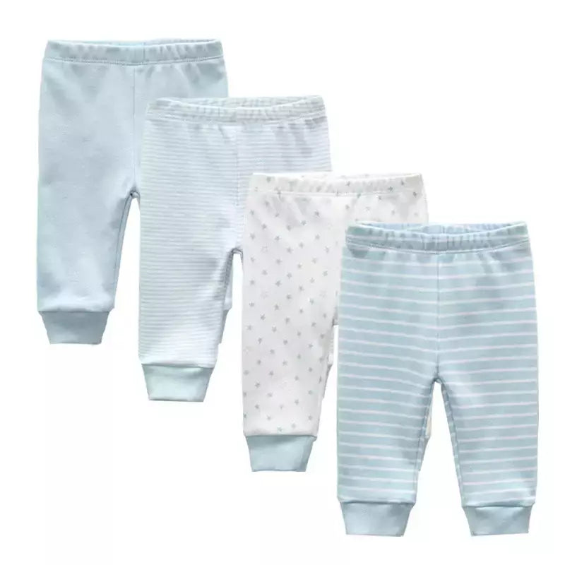 Calças recém-nascidas dos desenhos animados, 4 Estações, 100% Algodão, Calças Macias Menina, Calças Bebé Menino, 0 a 24 Meses, 3 4 5Pcs por Lote