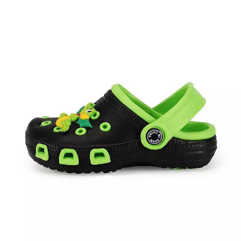 EUR24-35 crianças mules tamancos crianças verão jardim bonito desenhos animados sapatos menina menino sapatos de praia doce cor buraco sapatos de bebê sandálias