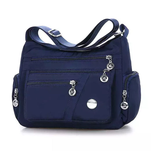 Bolsa mensageiro de ombro Oxford impermeável para mulheres, bolsas com zíper, pacote crossbody feminino casual, grande capacidade, viagem