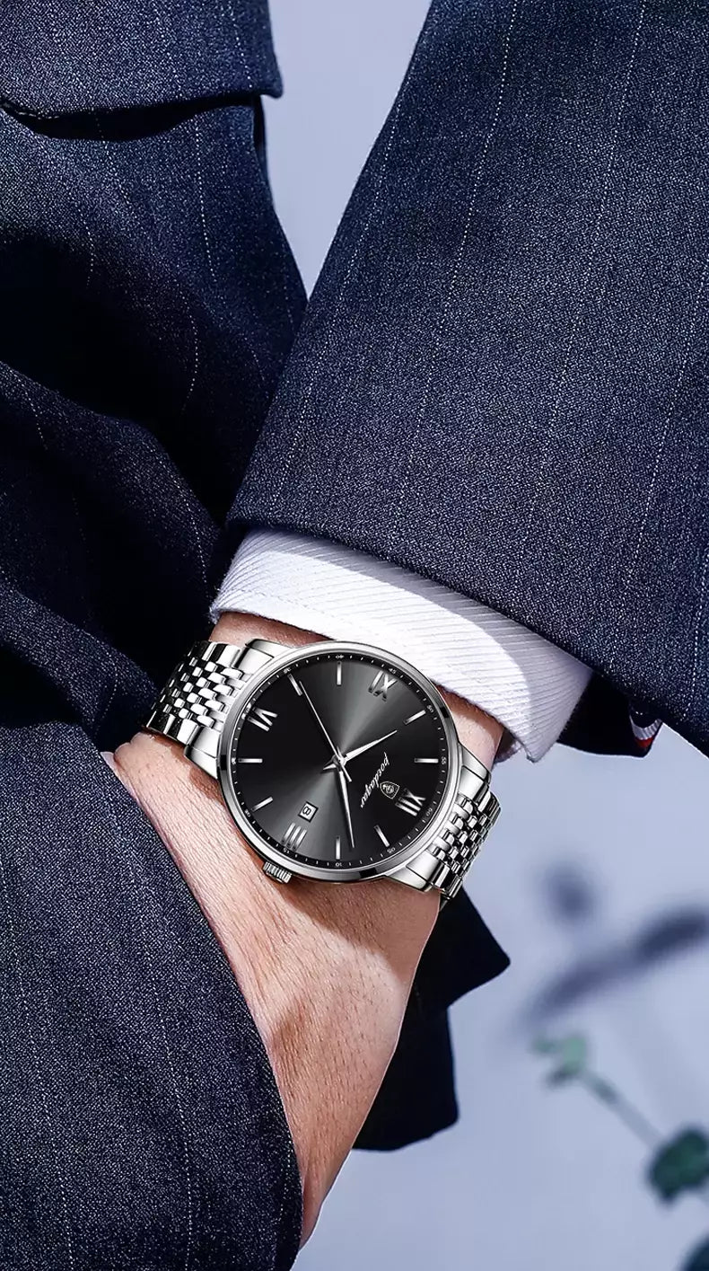 Relógio de quartzo impermeável de luxo masculino, relógios esportivos masculinos, relógio de pulso casual, data relógio, marca superior, 30m, 2024