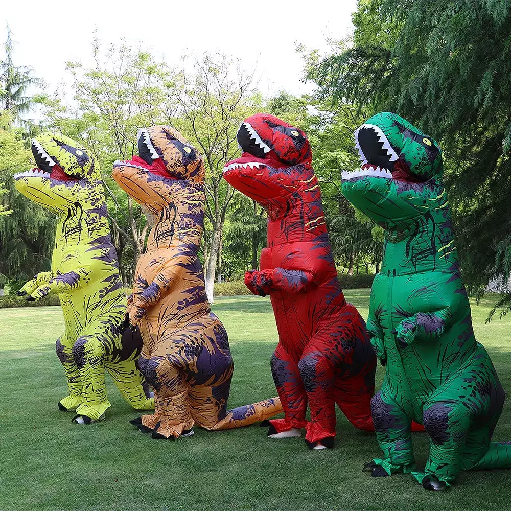 T-Rex-Dinosaur Costume Inflável para Crianças e Adultos, Tyrannosaurus, Role-Playing, Fantasia, Dia das Bruxas, Mascote, Party Apparel