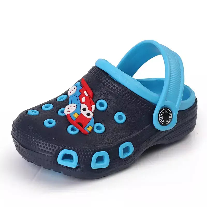 EUR24-35 crianças mules tamancos crianças verão jardim bonito desenhos animados sapatos menina menino sapatos de praia doce cor buraco sapatos de bebê sandálias