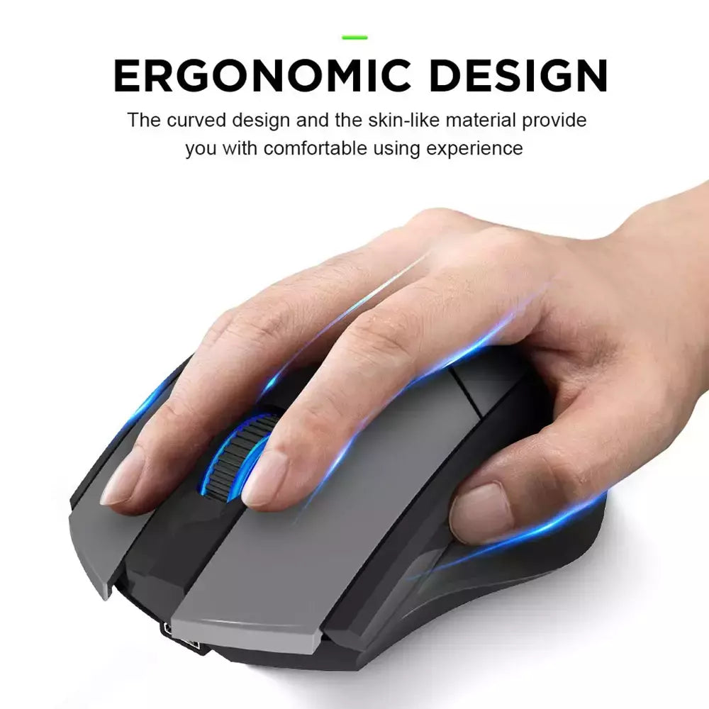 INPHIC-PM6 Mouse Recarregável Sem Fio, Compatível com Bluetooth, Office Mute, Suporte PC, Laptop, Tablet, Smartphone, Universal, 2.4G