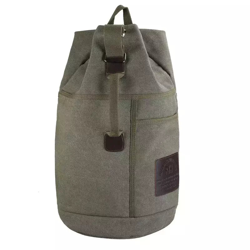 Mochilas de Viagem Esportiva de Grande Capacidade, Bagagem Masculina, Canvas Bucket Shoulder Bag, Caminhadas Duffle Bags, Mochila Masculina, Mochila Exterior