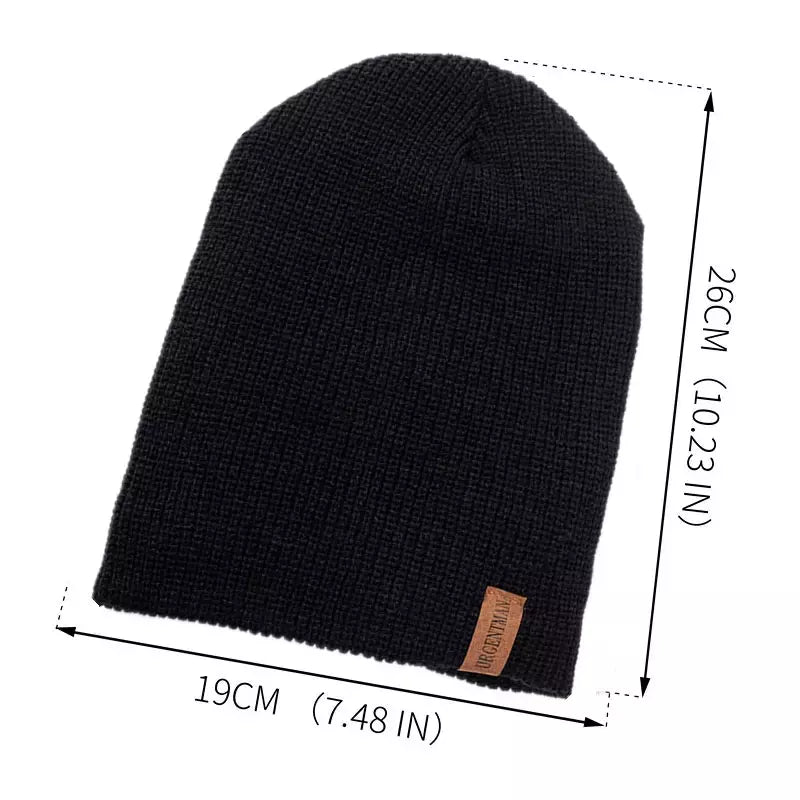 Chapéu clássico de inverno tricotado URGENTMAN Label Casual boné para mulheres homens manter quente adicionar forro de pele chapéu de inverno fashion sólido gorro chapéu 16 cores boné de esqui