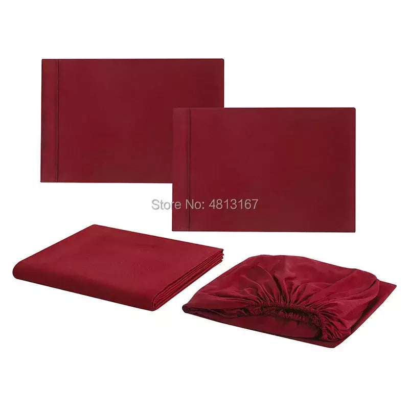 Roupa de cama Set, Queen e King Size, folha plana, fronha equipada, 1500 Thread Count, qualidade egípcia