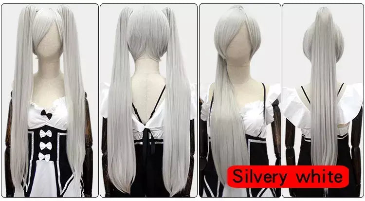 Hsiu 80cm longo staight rabo de cavalo clipe peruca cosplay fibra de alta temperatura perucas sintéticas anime festa rabo de cavalo perucas 14 cores