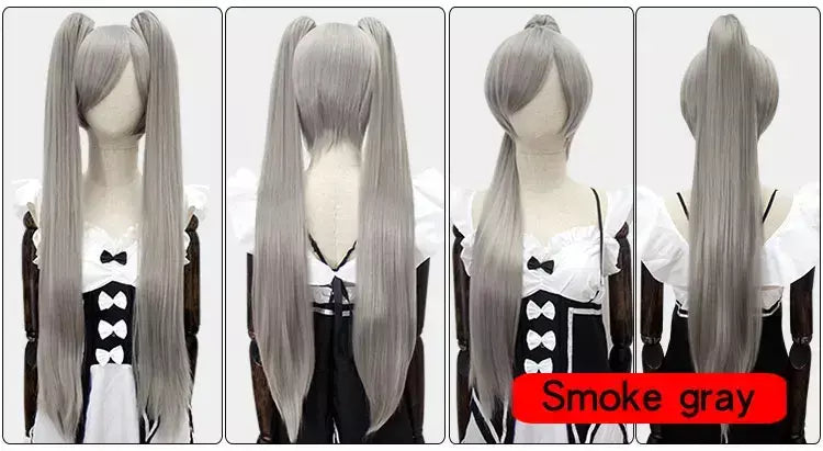 Hsiu 80cm longo staight rabo de cavalo clipe peruca cosplay fibra de alta temperatura perucas sintéticas anime festa rabo de cavalo perucas 14 cores