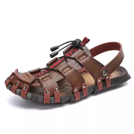 MIXIDELAI-Chinelos de couro masculino, calçado confortável, sandálias macias,