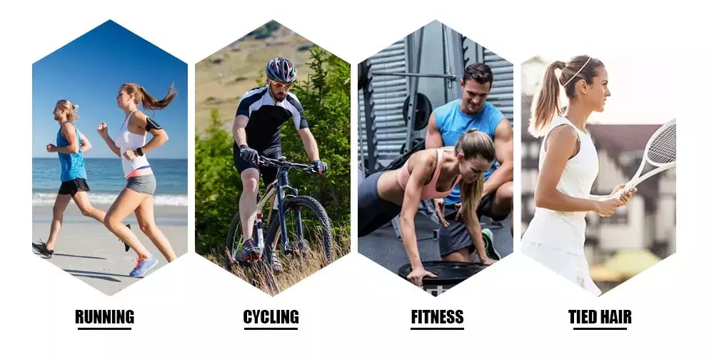 Elastic Absorbent Sports Headband para homens e mulheres, bandagem de cabelo, suor, corrida, fitness, ciclismo, corrida, tênis, ioga, academia