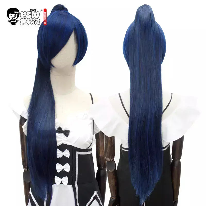 Hsiu 80cm longo staight rabo de cavalo clipe peruca cosplay fibra de alta temperatura perucas sintéticas anime festa rabo de cavalo perucas 14 cores