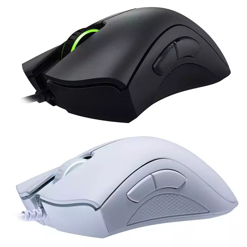 Mouse com fio, Razer Original DeathAdder Essencial com fio Gaming Mouse Mice 6.400 DPI Sensor Óptico 5 Botões Independentes para Laptop PC Gamer