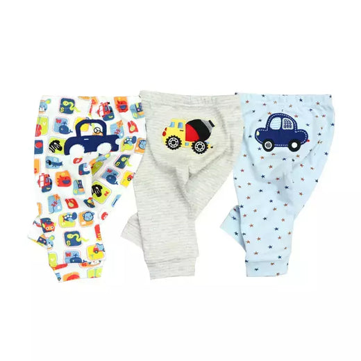 Calças recém-nascidas dos desenhos animados, 4 Estações, 100% Algodão, Calças Macias Menina, Calças Bebé Menino, 0 a 24 Meses, 3 4 5Pcs por Lote