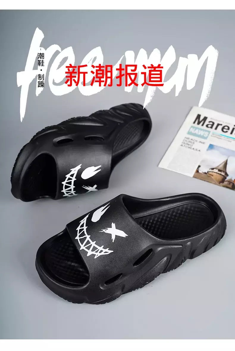 Sandálias antiderrapantes clássicas masculinas, chinelos confortáveis ao ar livre, sapatos macios de EVA, moda jovem, verão, venda quente