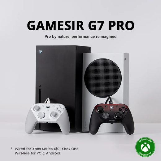 GameSir G7 Pro Xbox Gaming Controller Gamepad com fio para Xbox Series X | S, Xbox One X | S, Steam, PC, Android com base de carregamento
