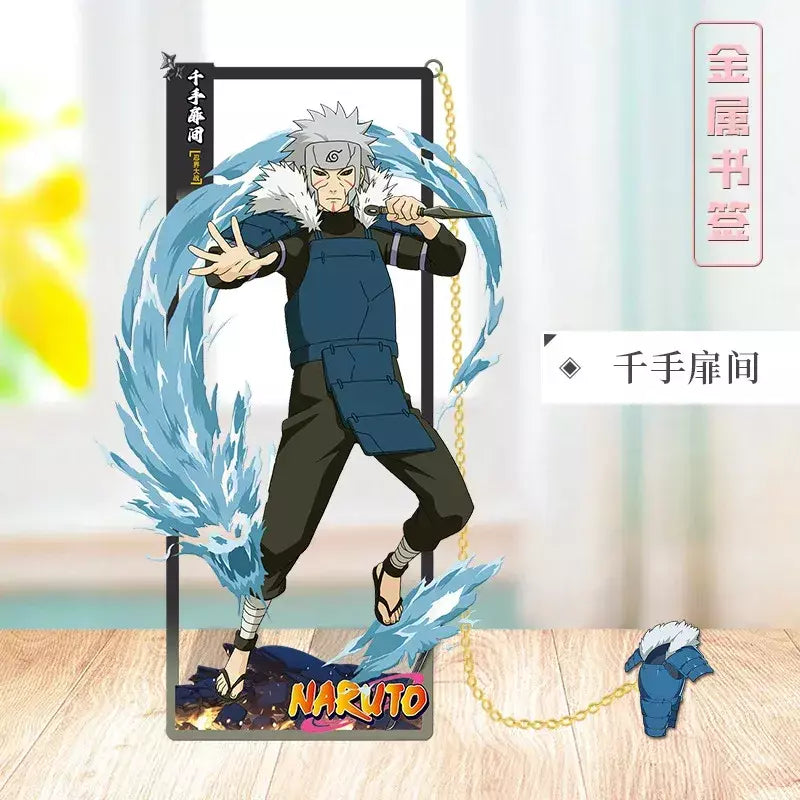 Naruto anime japonês periféricos metal artesanato marcador ornamentos de mesa colecionáveis presente de aniversário criativo para namorado menino brinquedo