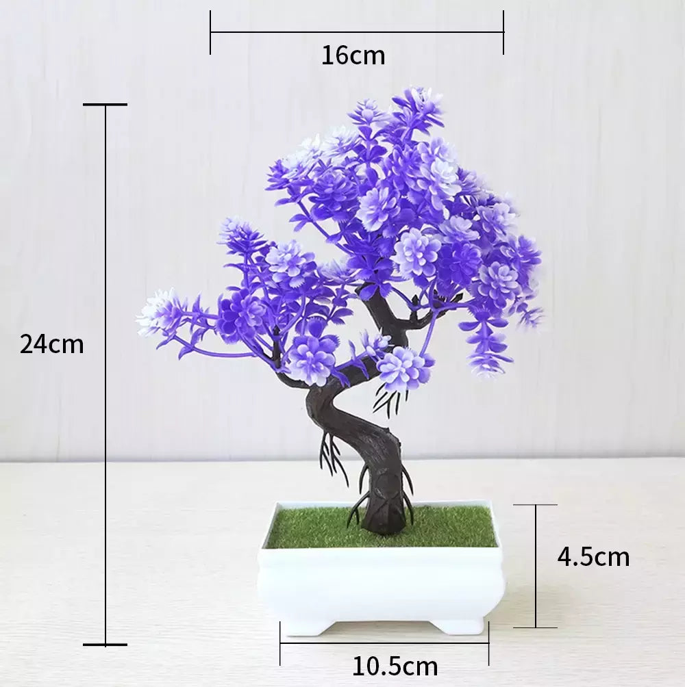 Plantas de plástico artificiais bonsai pequeno vaso de árvore planta falsa vaso de flores arranjo de jardim ornamentos quarto decoração de mesa de casa