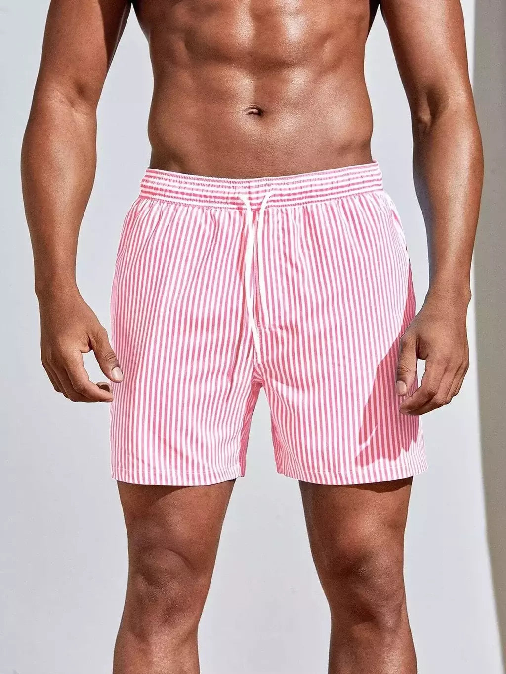 Shorts de praia de poliéster respirável masculino, shorts de prancha de surf em linha 3D, maiô havaiano, verão, novo