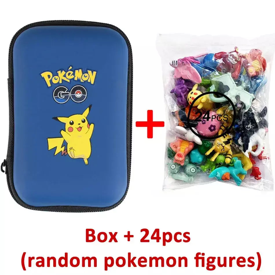 Pokémon Pikachu Mini Action Figure Model Toy para Crianças, Bonecas Coletivas Anime, Presentes de Aniversário, Não Repetindo, 24 Unidades, Conjunto, 2-3cm
