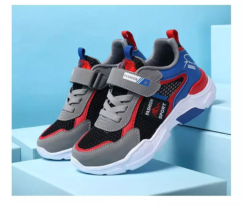 Única rede crianças sapatos meninos tênis verão respirável superfície antiderrapante meninas tênis casuais esportes correndo sapatos ao ar livre