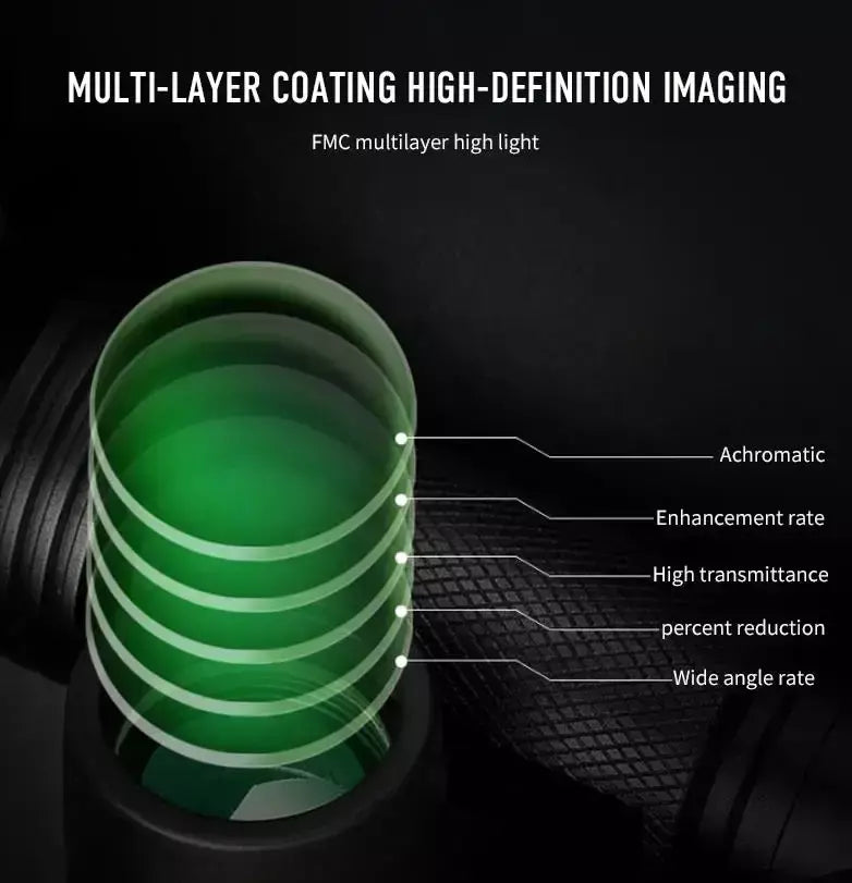 9000x25 hd zoom portátil poderoso binóculos de longo alcance bak4 telescópio jumelles dobrável bak4 binóculos para caça acampamento