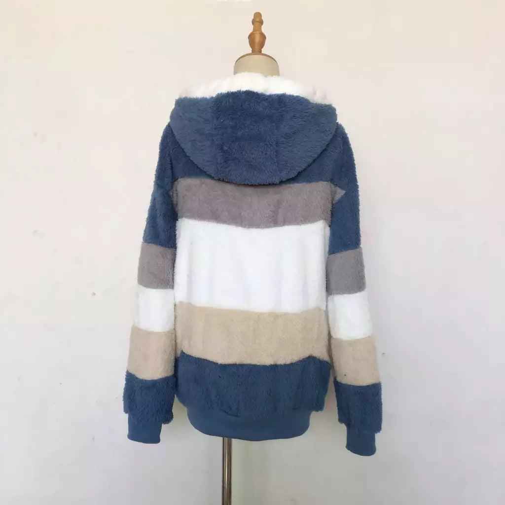 Casaco de capuz extragrande feminino com bolsos macios, streetwear quente, casaco solto, Lady Outerwear, outono, inverno, novo, 2023