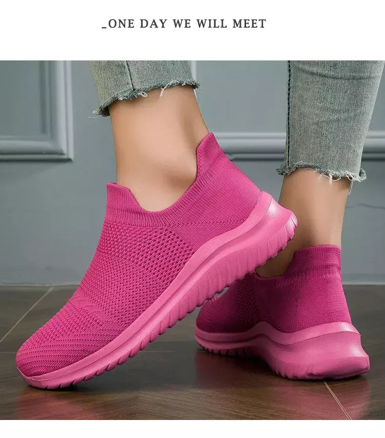 Sapatos masculinos tênis de malha respirável deslizamento em tênis de corrida ao ar livre antiderrapante casal jogging treinamento caminhadas sapatos esportivos