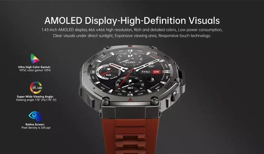 Xiaomi 2025 novo t-rex 3 gps smartwatch ultra masculino 10atm ip69k à prova dwaterproof água smartwatch bússola altímetro pulseira barométrica
