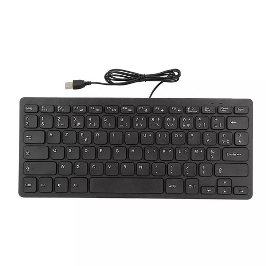 Fino USB Wired Teclado de computador Desktop, 78 Teclas, Alemão, Russo, Francês, Pequeno Idioma, Casa, PC, Laptop