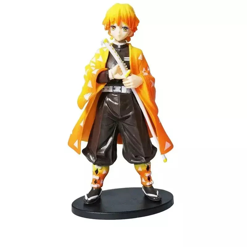 Anime figura demônio slayer figuras kimetsu não yaiba boneca tanjiro nezuko zenitsu estatueta inosuke guerreiro figura de ação modelo brinquedos