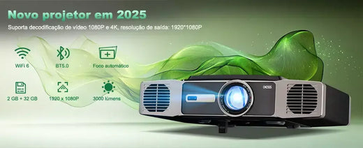 Projetor DESS 4K HD com foco automático Wi-Fi de eixo duplo projetor Android 4K home theater projetor externo Android Duty Free