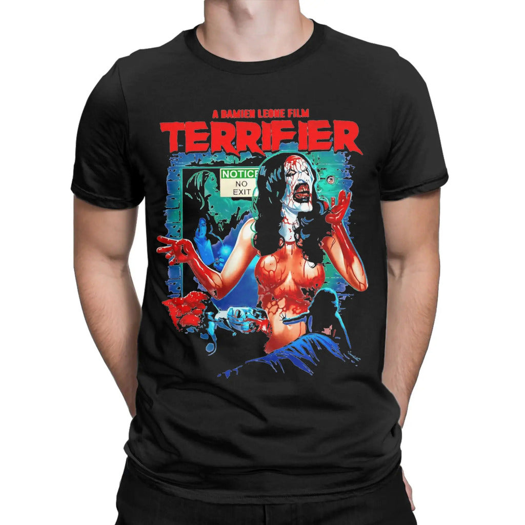 Terrificantes olhos brilhantes arte camiseta masculina novidade puro algodão camisetas crewneck manga curta camisetas roupas tamanhos grandes