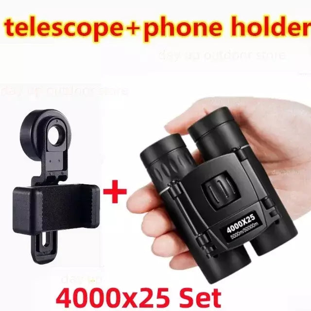 9000x25 hd zoom portátil poderoso binóculos de longo alcance bak4 telescópio jumelles dobrável bak4 binóculos para caça acampamento