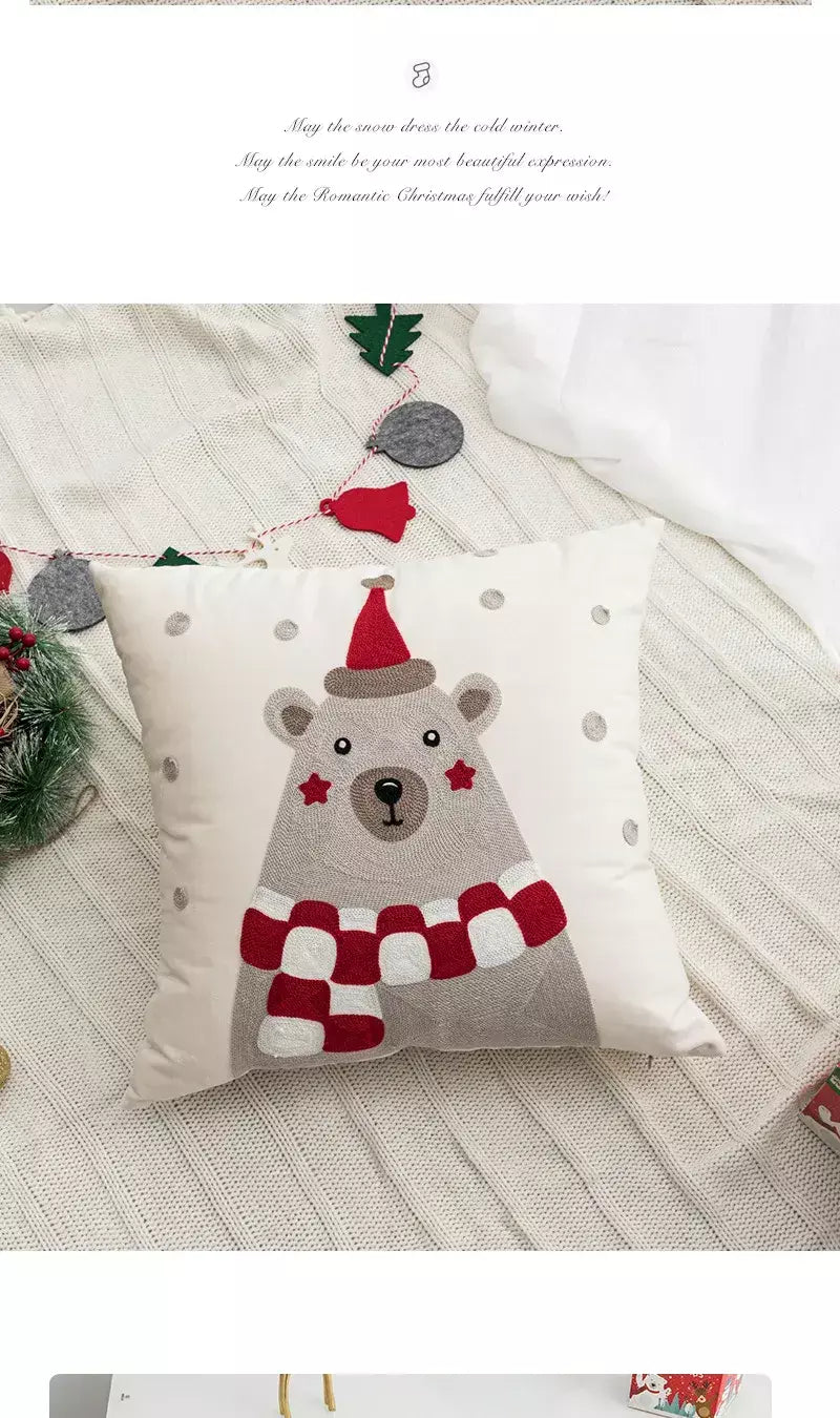 Ano novo, natal, travesseiro, pelúcia, outono e inverno, sala de estar, sofá, travesseiro, quarto modelo, casa de família, almofada, fronha