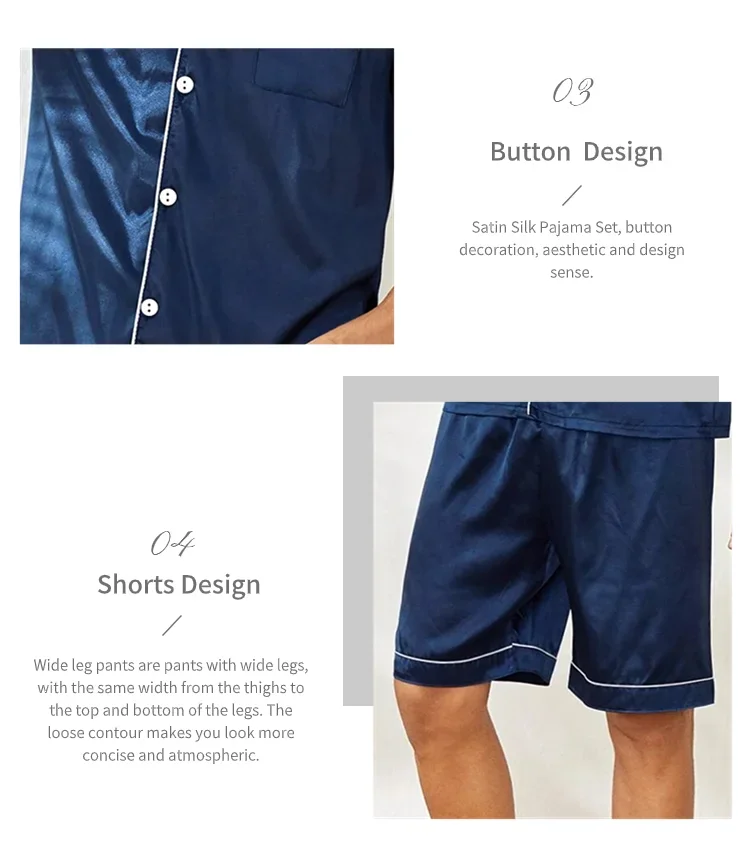 Pijama de cardigã de seda gelada masculino de manga curta, cardigã simples, roupa doméstica pura colorida, tamanho grande, pijamas de duas peças, senior sense