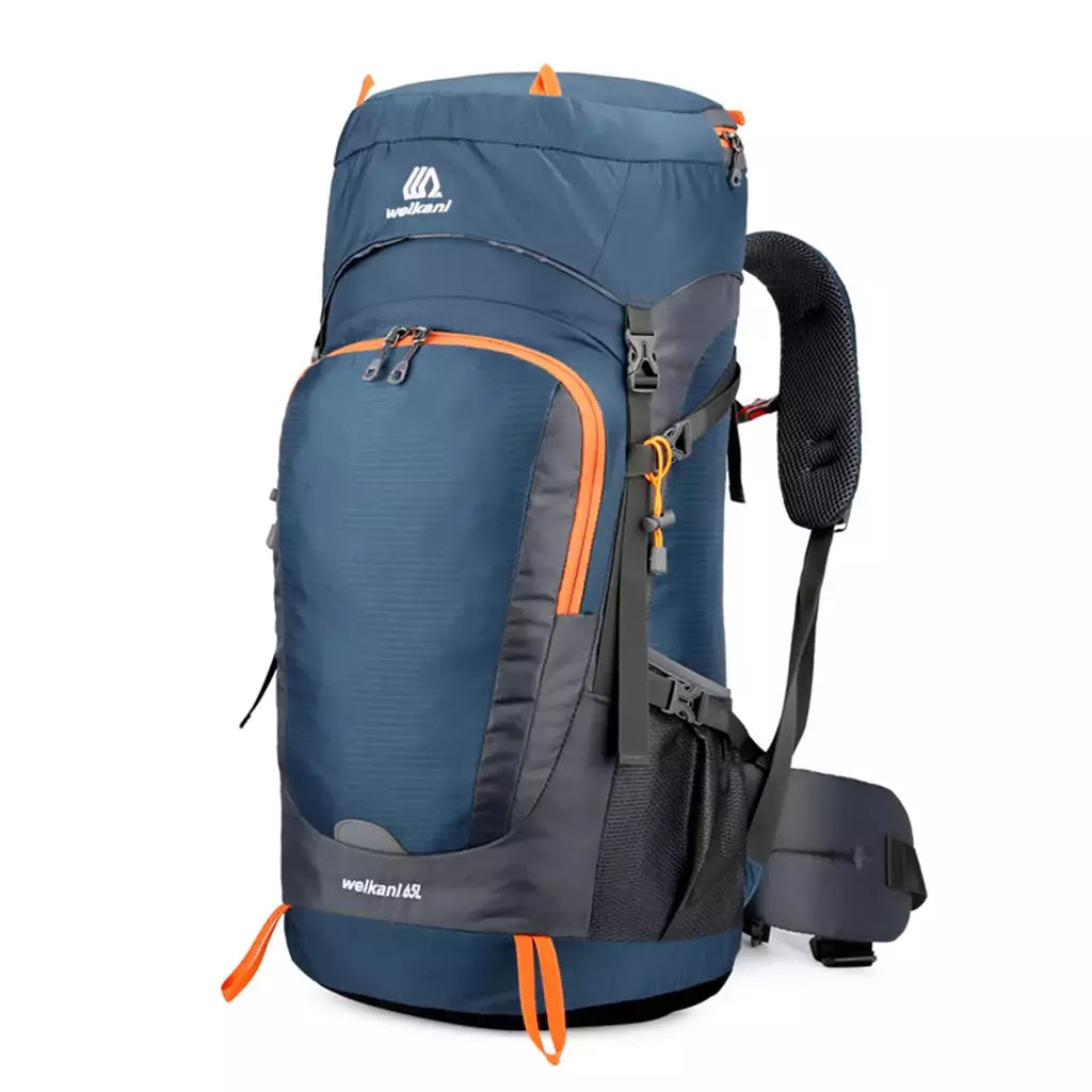 Mochila de caminhada resistente à água com capa de chuva, esporte ao ar livre, mochila de viagem para camping, escalada, montanhismo, 65L