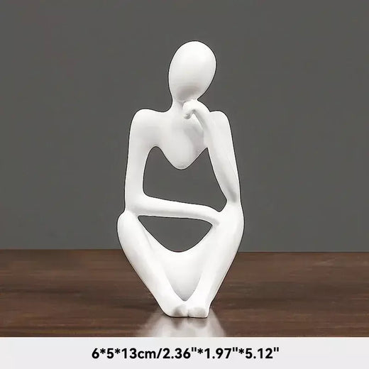 Areia Cor O Pensador Abstrato Estátuas Esculturas Yoga Estatueta Nordic Sala Home Decor Decoração Maison Desk Ornamentos