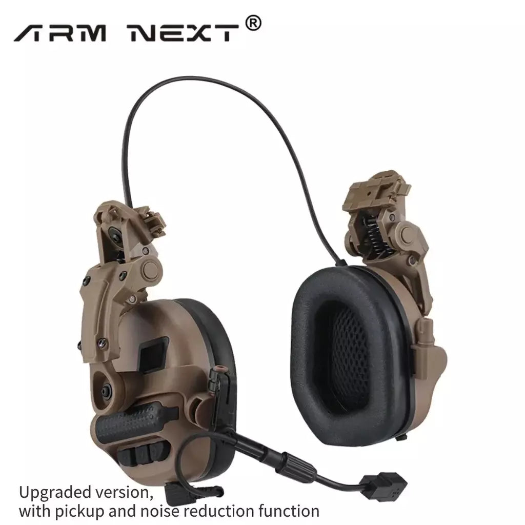 Arm próximo fone de ouvido tático sem captador e capacete de redução de ruído ativo versão tiro fone de ouvido comunicação ptt
