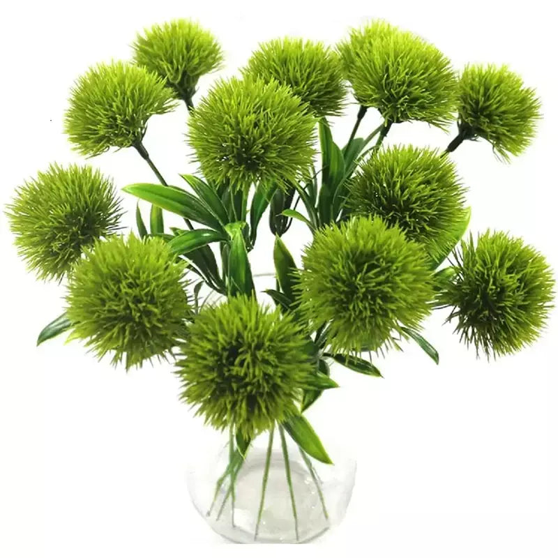 3/5/10 pçs 26cm plantas artificiais buquê de dandelion para casa decoração do quarto jardim casamento flores falsas vaso ornamental