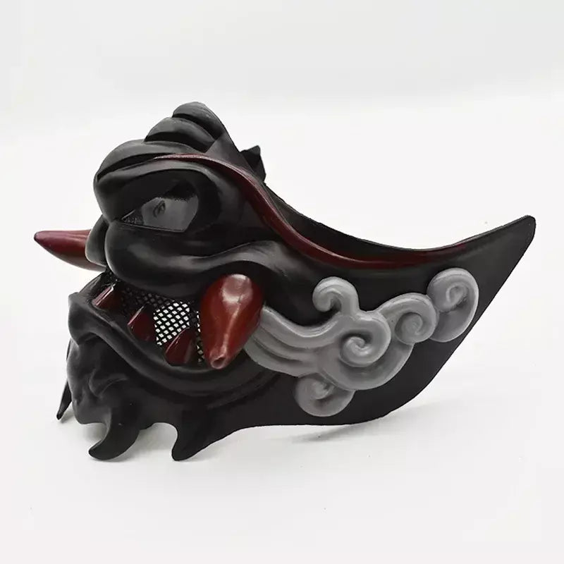 Halloween japonês samurai fantasma diabo máscara halloween diabo guerreiro role play horror diabo guerreiro prajna assassino máscara grossa