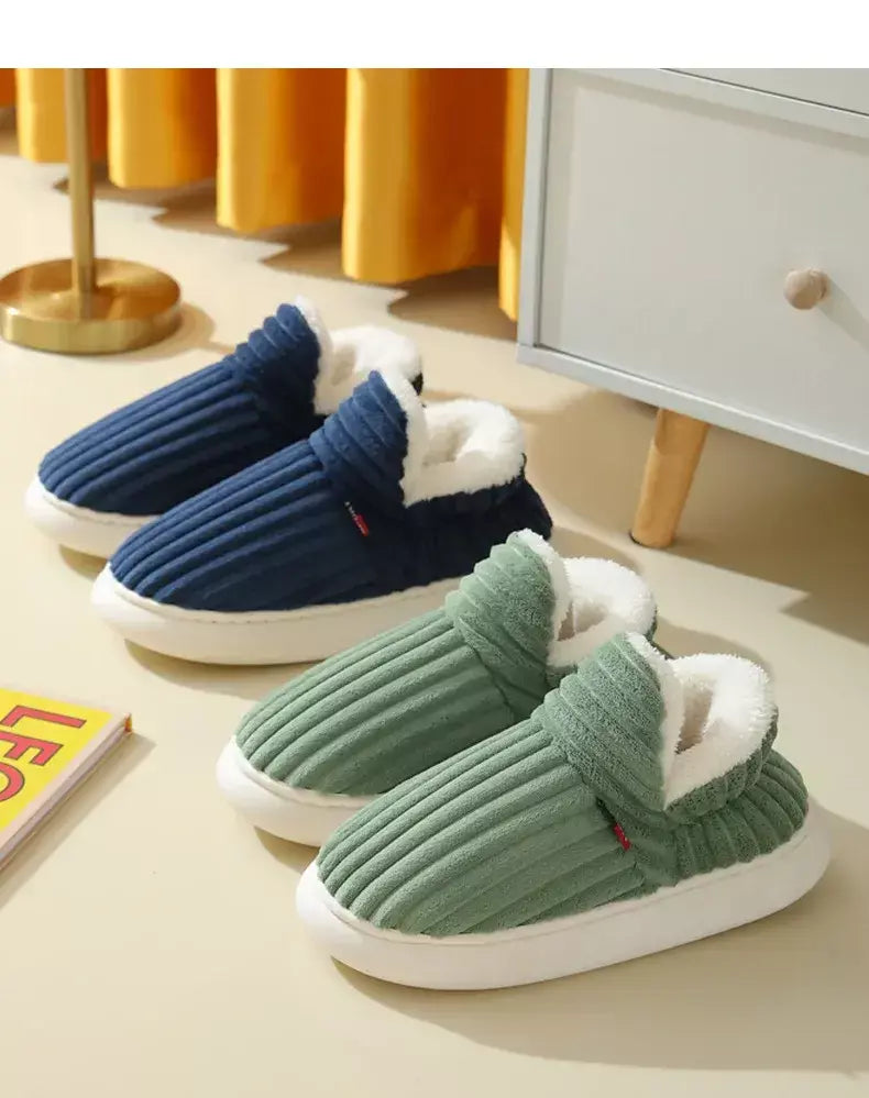 Pallene novos chinelos de pele para mulheres homens inverno peludo moda quente tornozelos de pelúcia aconchegante slides para casa interior sola macia sapatos de algodão