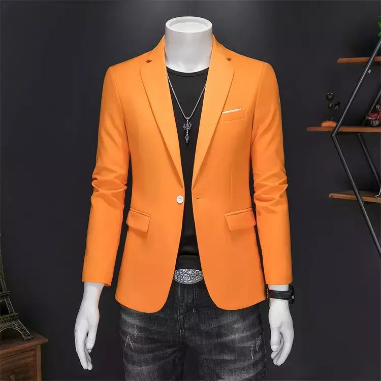 Blazer Casual de Negócios Masculino, Jaqueta Monocromática, Casacos Oversize, Smoking Masculino, Roupas de Marca, Roupas de Trabalho, Plus Size M-6XL