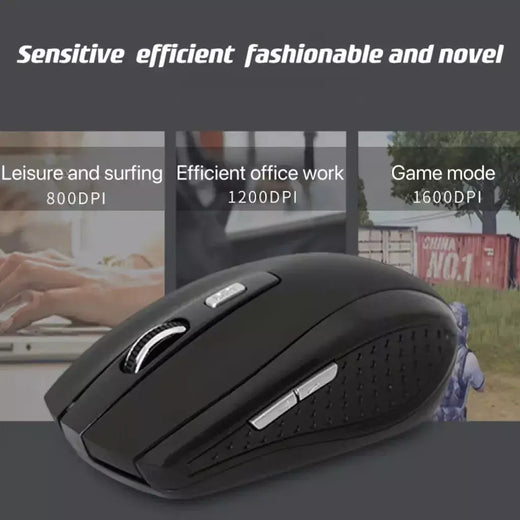 2.4G USB Red Optical Wireless Mouse 6D para Computador Laptop Gaming Mice Mouse sem fio ergonomicamente projetado