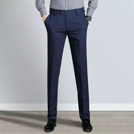 Calças de spandex clássicas masculinas, ternos cinza, calças de alfaiataria social, tecido formal, calças baratas, moda formal