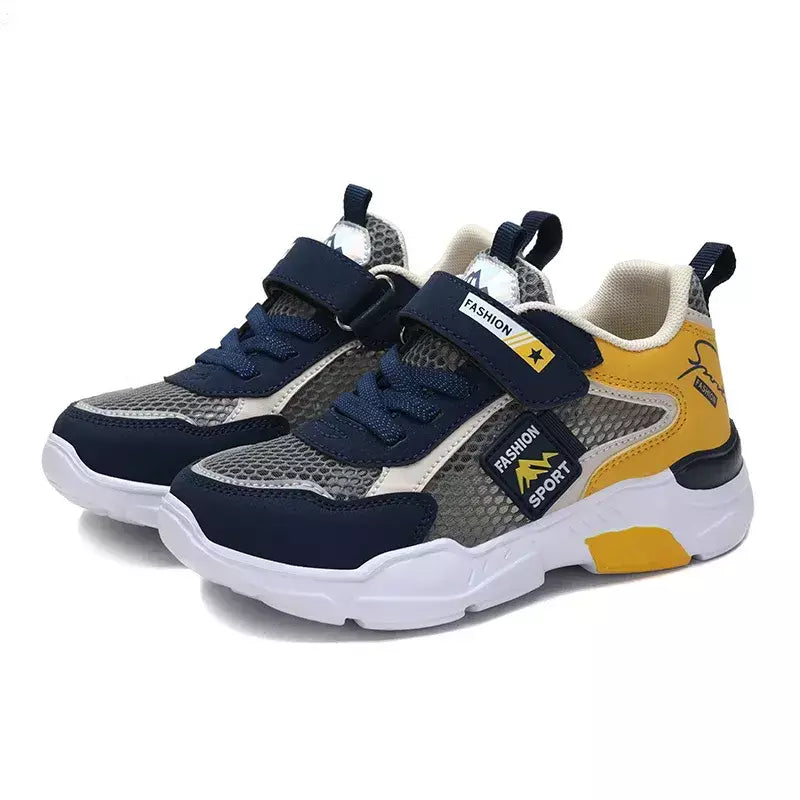 Única rede crianças sapatos meninos tênis verão respirável superfície antiderrapante meninas tênis casuais esportes correndo sapatos ao ar livre